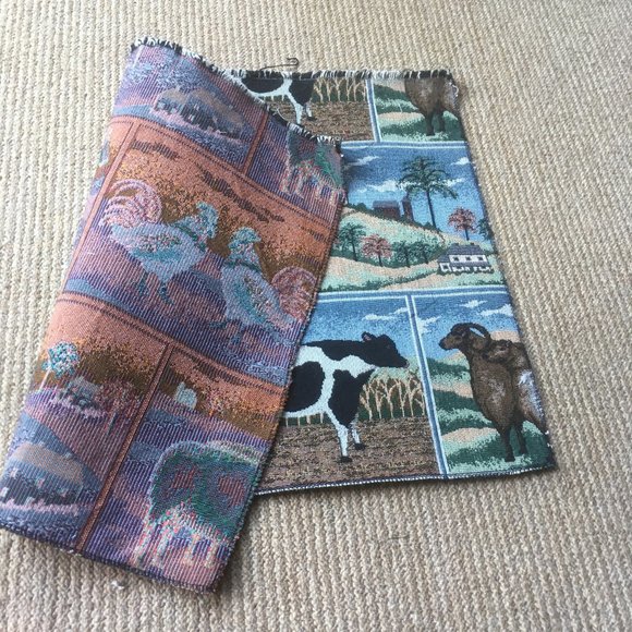 Tapestry Fabric.Farm Animals Theme. 24x17 - Picture 8 of 8